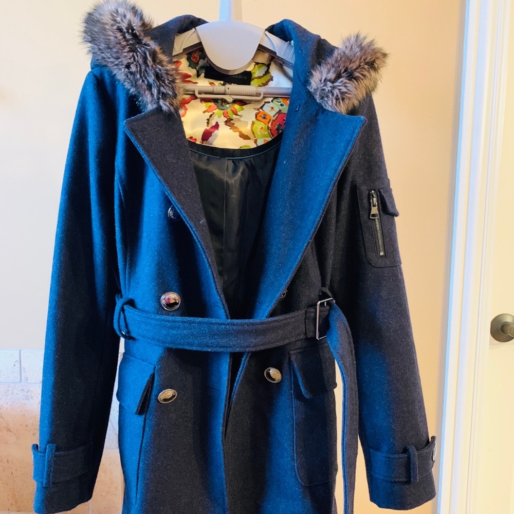 Steve Madden wool hooded coat